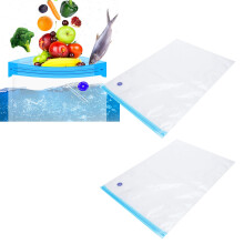2PCS 50x35CM Vacuum Zipper Bags Food Sealer Storage, PA+PE