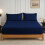 (Single, Navy Blue) 25cm Deep Brushed Microfiber Fitted Bed Sheet- 200TC Elastic Stretchable Hotel Quality Durable Fitted Sheets 2