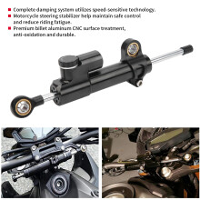 Black Motorcycle Steering Damper 256mm