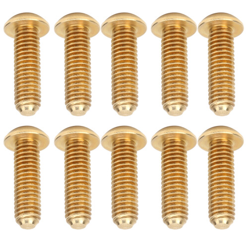 50Pcs Copper M6x20 Round Hex Socket Screws Fastener Hardware