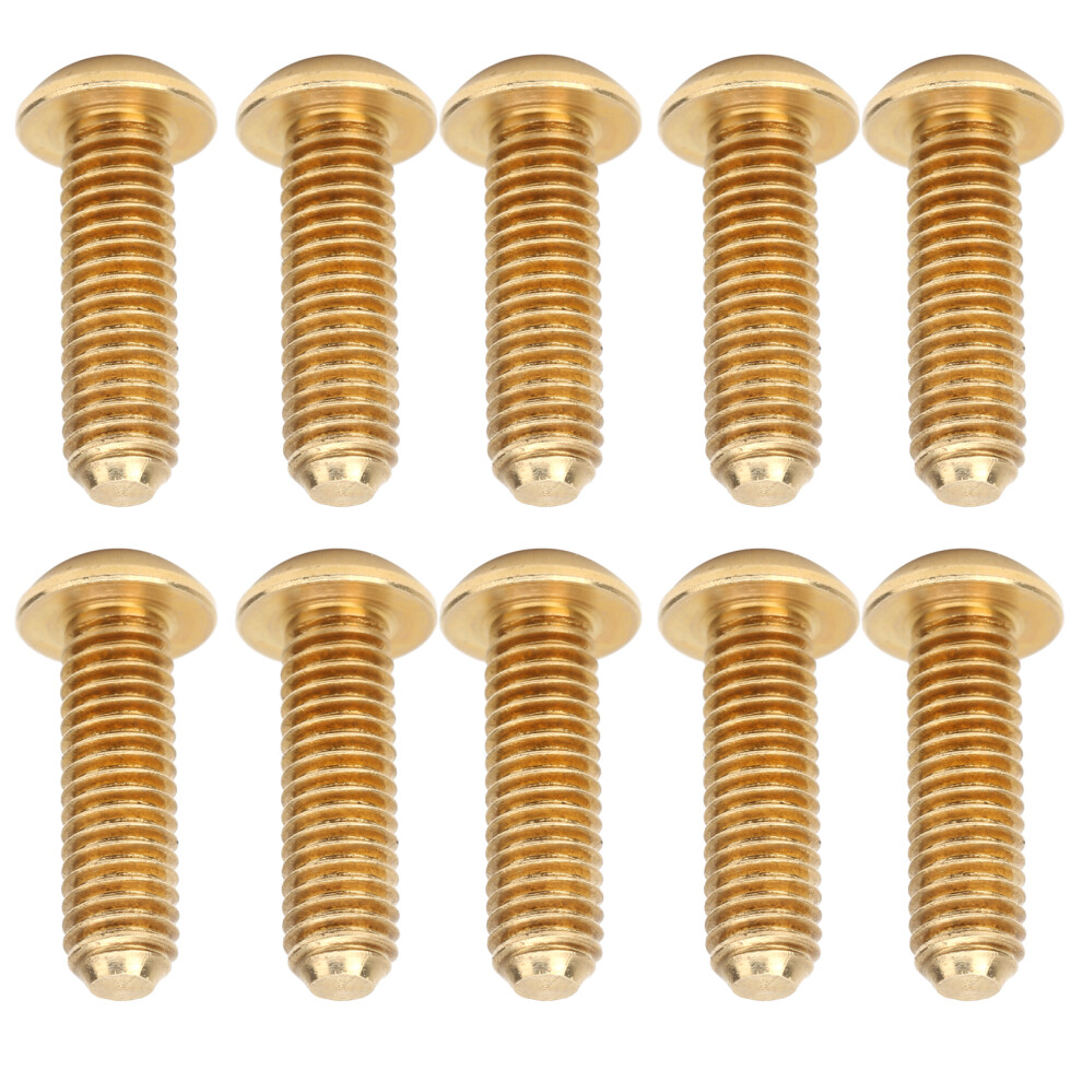 50Pcs Copper M6x20 Round Hex Socket Screws Fastener Hardware 5031392130995