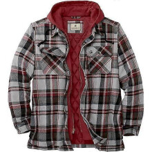 (2XL,Red)Men's Maplewood Hooded Shirt Jacket