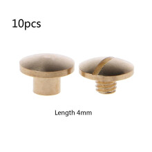 (Golden 4mm) 10 Pairs Chicago Screw Binding Screws Posts Kit Leather Belt Repair Fastener