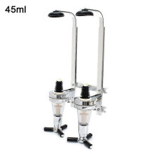 (45ml) 25/30/45ml Wall Mounted Stand 2 Bottle Wine Beer Dispenser Home Bar Pourer Rack