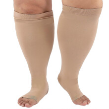 (2XL) Compression Sock compatible with Men Women, Plus Size Compression Socks Wide Calf, High Knee Flight Socks Medical Compression