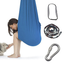 (Light blue, 150*280CM) 2022 New Aerial Yoga Swing Set Hammock Kit compatible with Flexibility Pain Relief