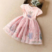 (Pink, 10-11 Years) Kids Girl Frozen Queen Elsa Princess Dress Pageant Birthday Party Tutu Dresses
