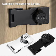 (A) Durable Password No Punching Lock Anti-theft Drawer Lock Double Cabinet Lock Iron Sheet File Cabinet Lock Lock