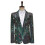 (XL)Men's Peacock Printed Blazer Floral Suit Jacket 1