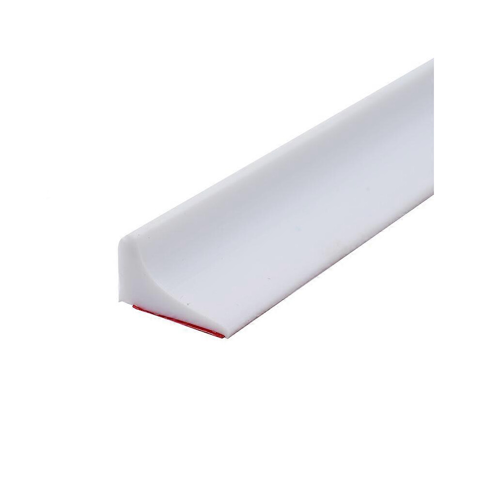 (White) 2M Silicone Shower Threshold Water Dam Wet Room Floor Barrier, Shower Splash Guard Rubber Bath Seal Strip 3807121820275