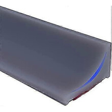 (grey) 2m Silicone Shower Threshold Water Dam Wet Room Floor Barrier, Shower Splash Guard Rubber Bath Seal Strip
