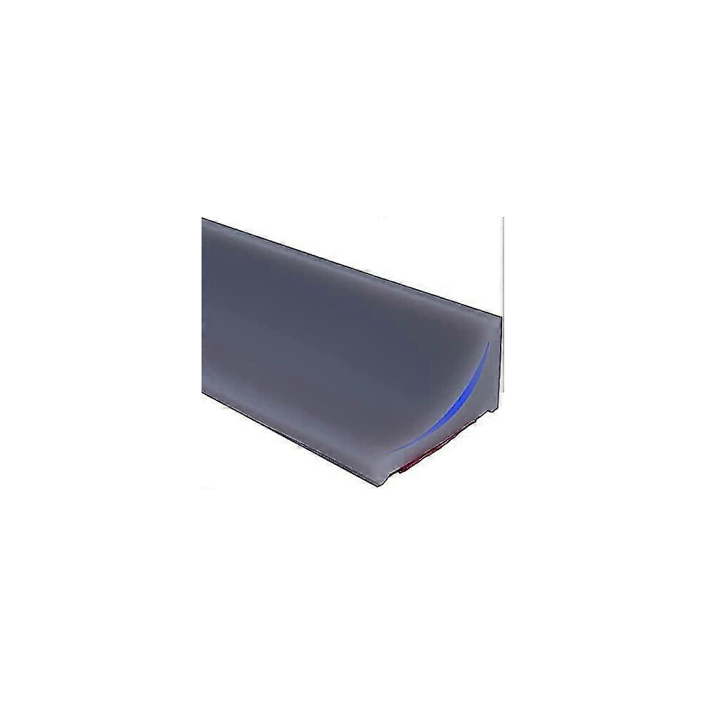 (Grey) 2M Silicone Shower Threshold Water Dam Wet Room Floor Barrier, Shower Splash Guard Rubber Bath Seal Strip 3238240301022