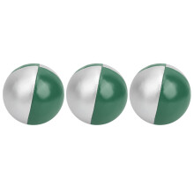 3Pcs Juggling Balls Set Green/Silver 6.3cm PU Indoor Sport Fun Toy