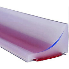 (translucency) 2m Silicone Shower Threshold Water Dam Wet Room Floor Barrier, Shower Splash Guard Rubber Bath Seal Strip