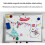 Swivel Double Sided Writing Board 40x30cm Magnetic-white frame 4