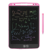 (Pink, 12 inch) Portable Lcd Drawing Tablet Digital Writing Pad Lcd Colorful Screen Partial Erasable Drawing Pad With Stylus Pen