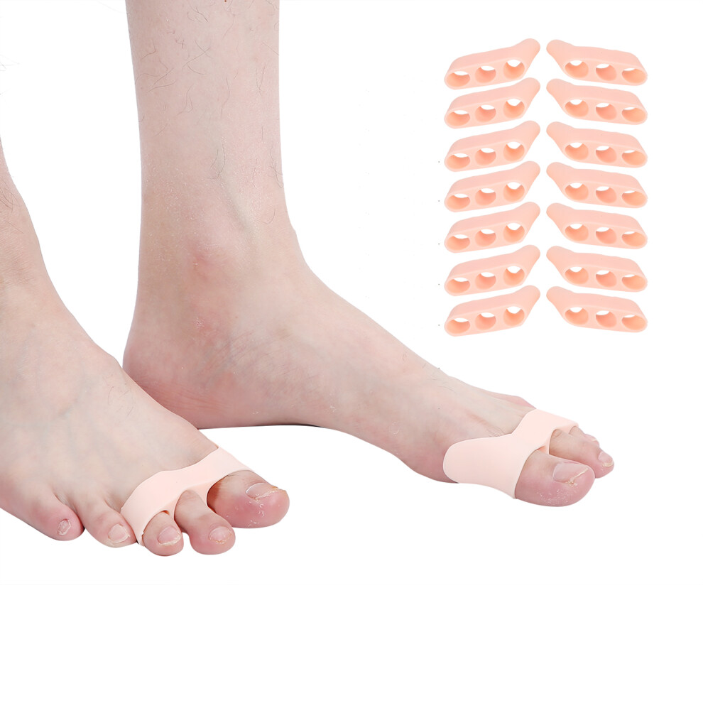 7 Pairs SEBS Little Toe Separator, Hallux Valgus Toe Corrector, Bright Skin