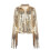 (M,golden)Women's Sequin Jacket Coat Sparkly Long Sleeve Tassel Blazer 1