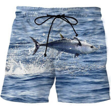 (CBDK-2609, M) Summer Men Women colorful mushrooms Pants 3D Print Fashion Beach Shorts black swimming sports casual shorts
