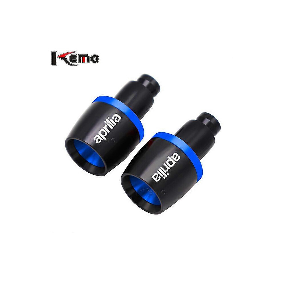 (Blue) Motorcycle Handlebar Grips Cap Plug Compatible With Aprilia Rsv Rsv4 Rsv1000/R Caponord 1200 Dorsoduro 750 Shiver Tuono 1000/R V4r Rs125 Blue 3776953074890
