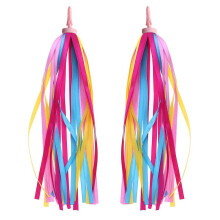 (Yellow) Kids Bike Handlebar Streamers Ribbons Grips Tassels, Children Baby Carrier Accessories