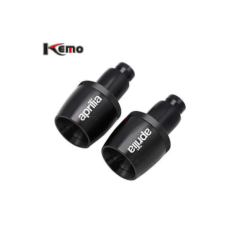 (Black) Motorcycle Handlebar Grips Cap Plug Compatible With Aprilia Rsv Rsv4 Rsv1000/R Caponord 1200 Dorsoduro 750 Shiver Tuono 1000/R V4r Rs125 Black 3074015624787