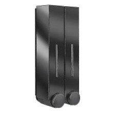 (double black) 3 Chamber Water-resistant Wall Mount Soap And Shower Dispenser Hand Foam Dispenser Home Hotel Bathroom