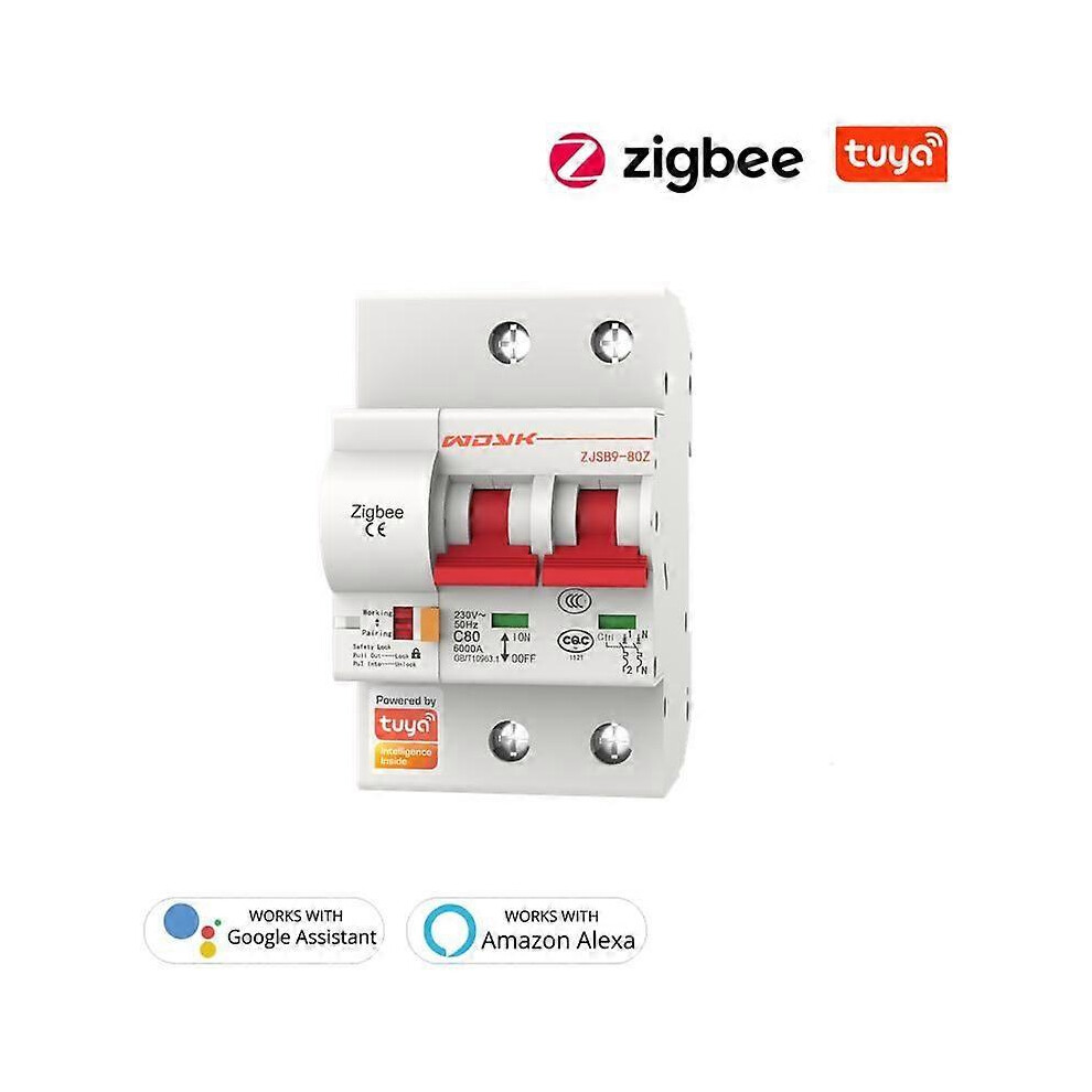 (10A 1) 1P/2P/3P/4P Tuya Zigbee Smart Circuit Breaker 16A-125A Automatic Switch Overload Short Circuit Works 3243387820558