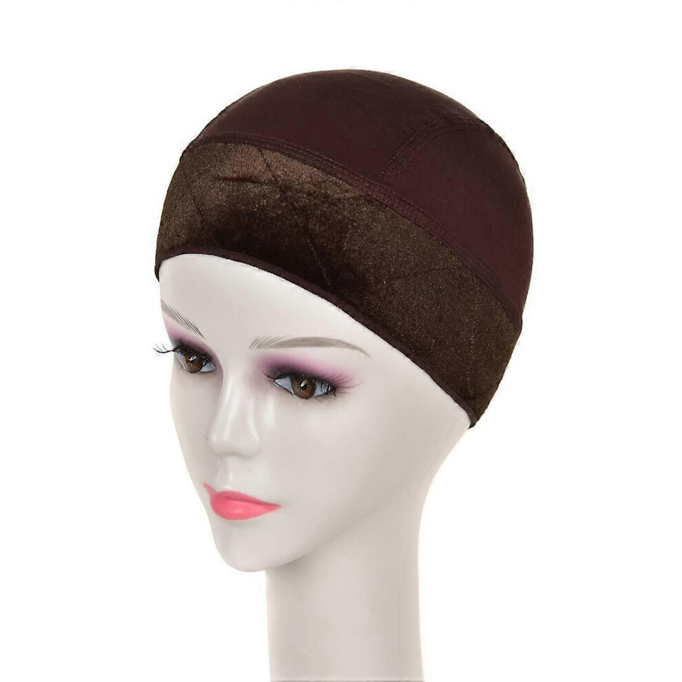 Unisex Black (Black) Wig Grip Cap 2-In-1 Adjustable Comfortable Velvet Wigs Cap Compatible With Lace Frontals And Wigs, Ice Silk Wig Cap