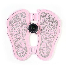 (Pink) Ems Foot Massager Electric Foot Massage Pad Feet Muscle Stimulator Massager Mat