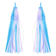 (Blue) Kids Bike Handlebar Streamers Ribbons Grips Tassels, Children Baby Carrier Accessories