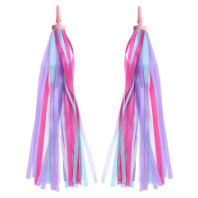 (Purple) Kids Bike Handlebar Streamers Ribbons Grips Tassels, Children Baby Carrier Accessories