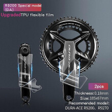 (R9200 DA) Road Bike Crank Protective Film Carbon Fiber Universal Crank Guards Protective Film Anti-collision Road Bicycle Crank Stickers