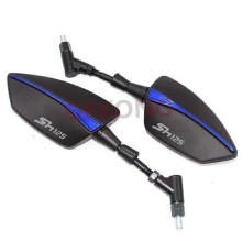 (Blue) SH 125 Motorcycle Mirrors compatible with Honda SH125i SH150i SH 125i 150i SH125 SH150 Screw Thread Left Right Rear Rearview Mirrors