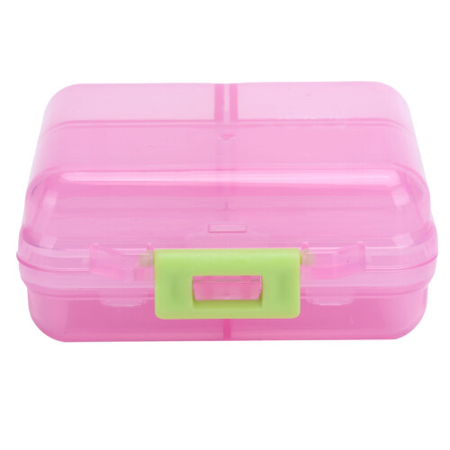 Portable Pink 7-Grid Pill Organizer Container 3.5x7.2x7.75cm 1