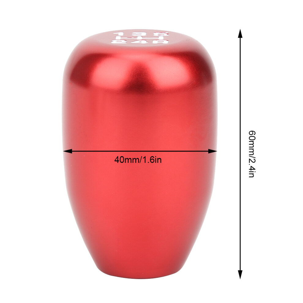 5 Speed Manual Gear Knob Aluminium Red 7340572568243