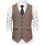 (S,Coffee)Men's Casual Single-breasted Suit Vest With Three-dimensional Pockets 1