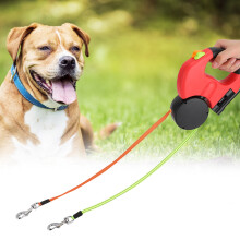 360 Retractable Lead Leash Double Tangle Dual Doggie 2 Dog 50 Pound For Pet A+