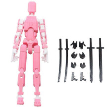 (Pink white)T13 Action Figure, Titan 13 Action Figure, Robot Action Figure,3D Printed Action