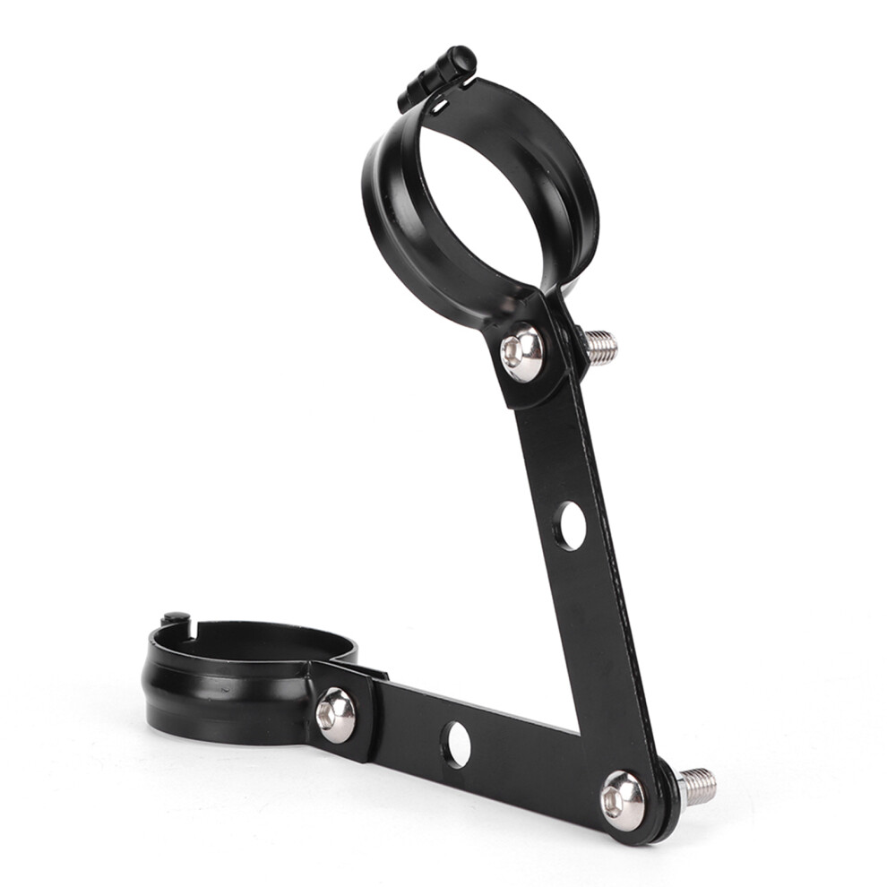 Universal Fork Headlight Mount With Clamps Black 7340572828446