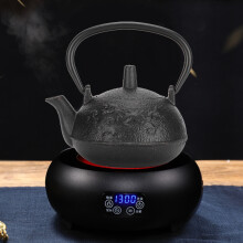 0.3L Cast Iron Teapot with Double Chinese Dragon Design - Traditional Style