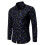 (L,blue)Men's Long Sleeve Shirts Casual Print Button Up Shirts 1