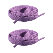 (Light purple) 2Pcs 8mm Wide Polyester Sneaker Laces for Casual & Sport Shoes