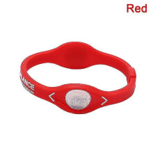 (Red) Power nce Energy Health Bracelet compatible with Sport Wristbands Ion Silicone Band Gift