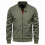 (2XL,dark green)Men's Jackets-Windproof Bomber Jacket Zip Outwear 1