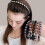 (Orange) Fascia per capelli con doppia frangia e forcina 1