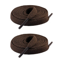 (brown) 2Pcs 8mm Wide Polyester Sneaker Laces for Casual & Sport Shoes