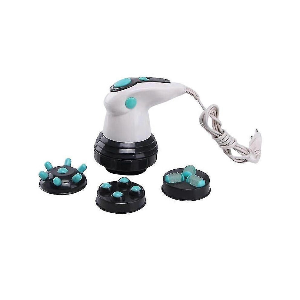 (BLUE, US) Handheld Cellulite Massager | Body Sculpting Machine with 4 Attachments