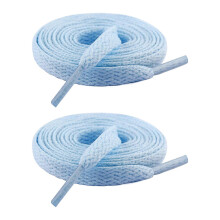 (Sky blue) 2Pcs 8mm Wide Polyester Sneaker Laces for Casual & Sport Shoes