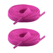 (Rose Red) 2Pcs 8mm Wide Polyester Sneaker Laces for Casual & Sport Shoes